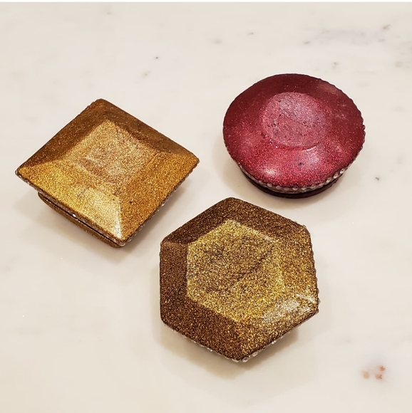 Set of 3 Gold/Red/Silver Sparkly Vintage Trinket Boxes - Picture 3 of 9